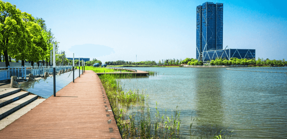 Building Lake Landscape